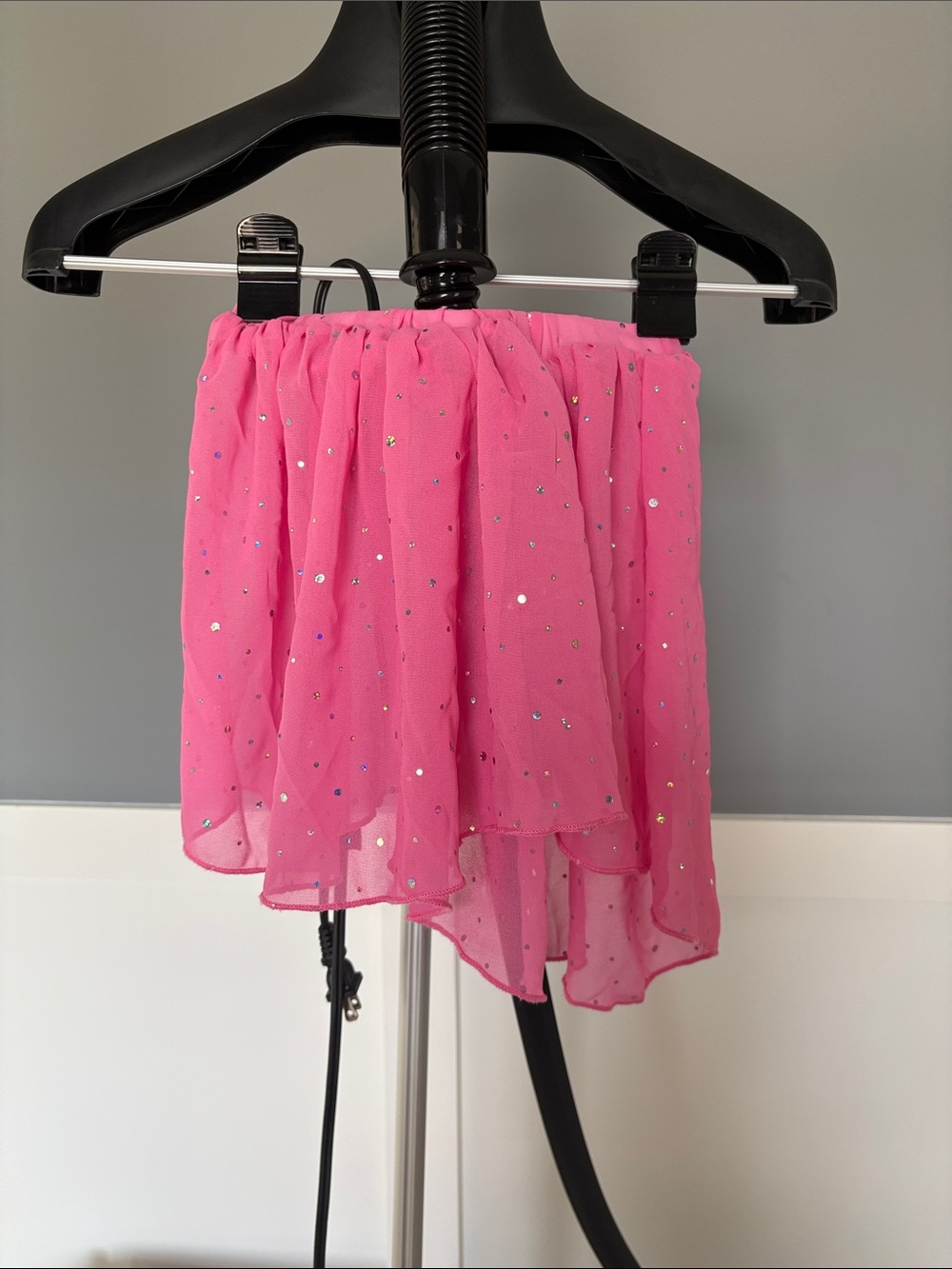 Pink Sequin Chiffon Skirt for girls